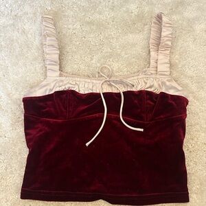 Princess Polly Velvet Wine Camisole